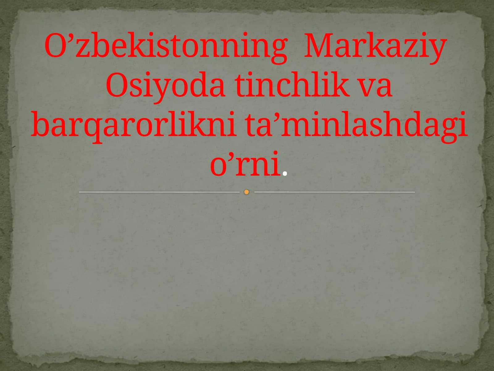 Markaziy Osiyo