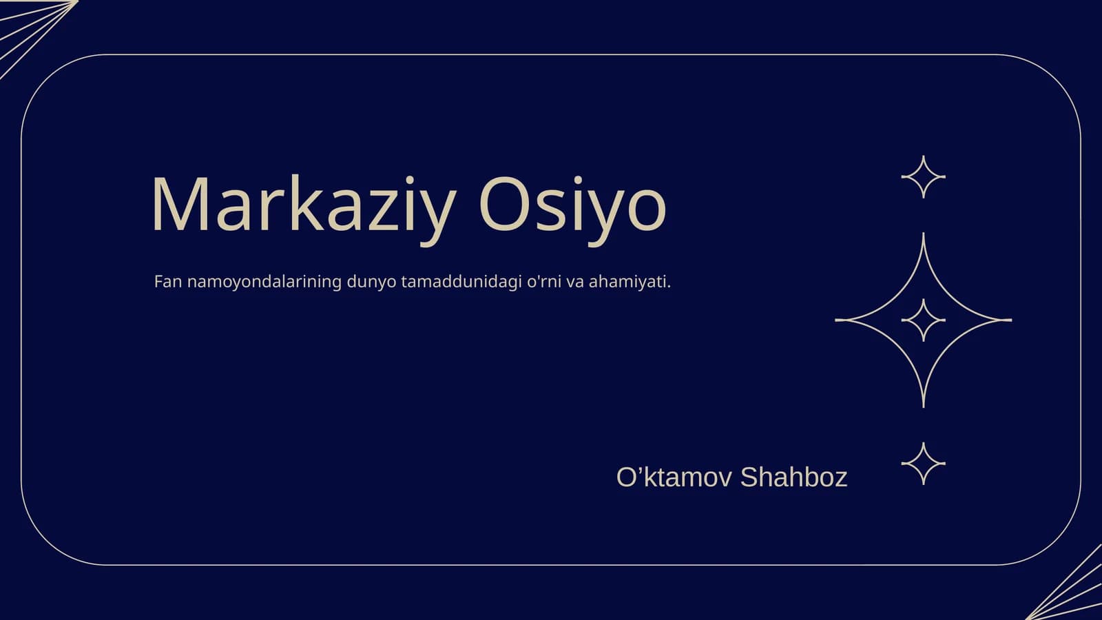 Markaziy Osiyo