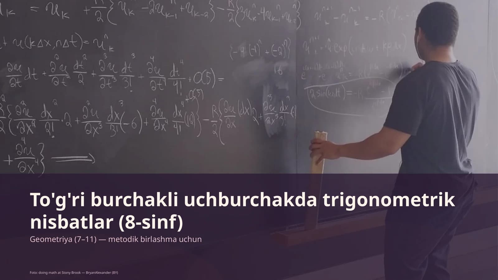 To'g'ri burchakli uchburchakda trigonometrik nisbatlar (8-sinf)