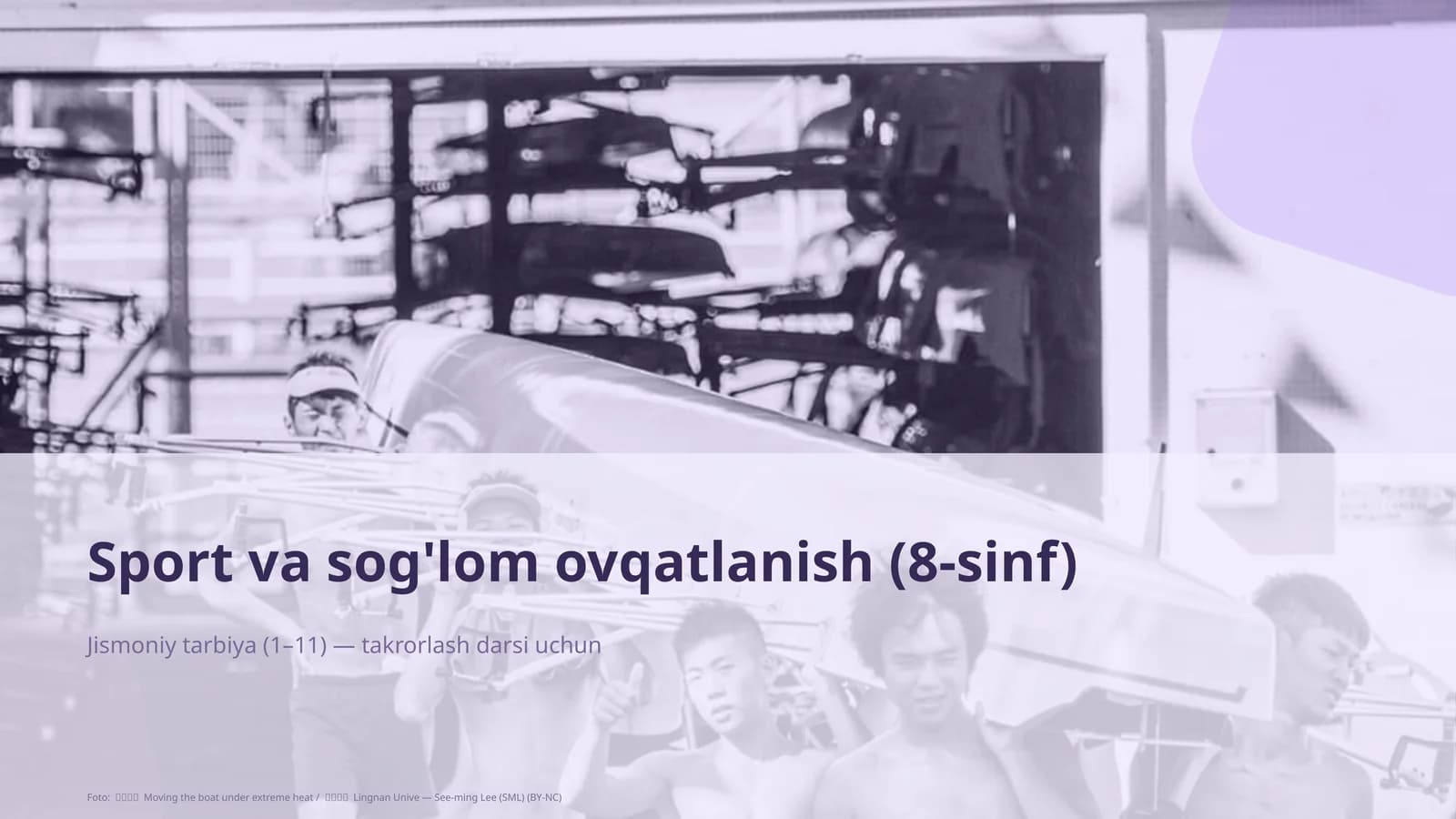 Sport va sog'lom ovqatlanish (8-sinf)