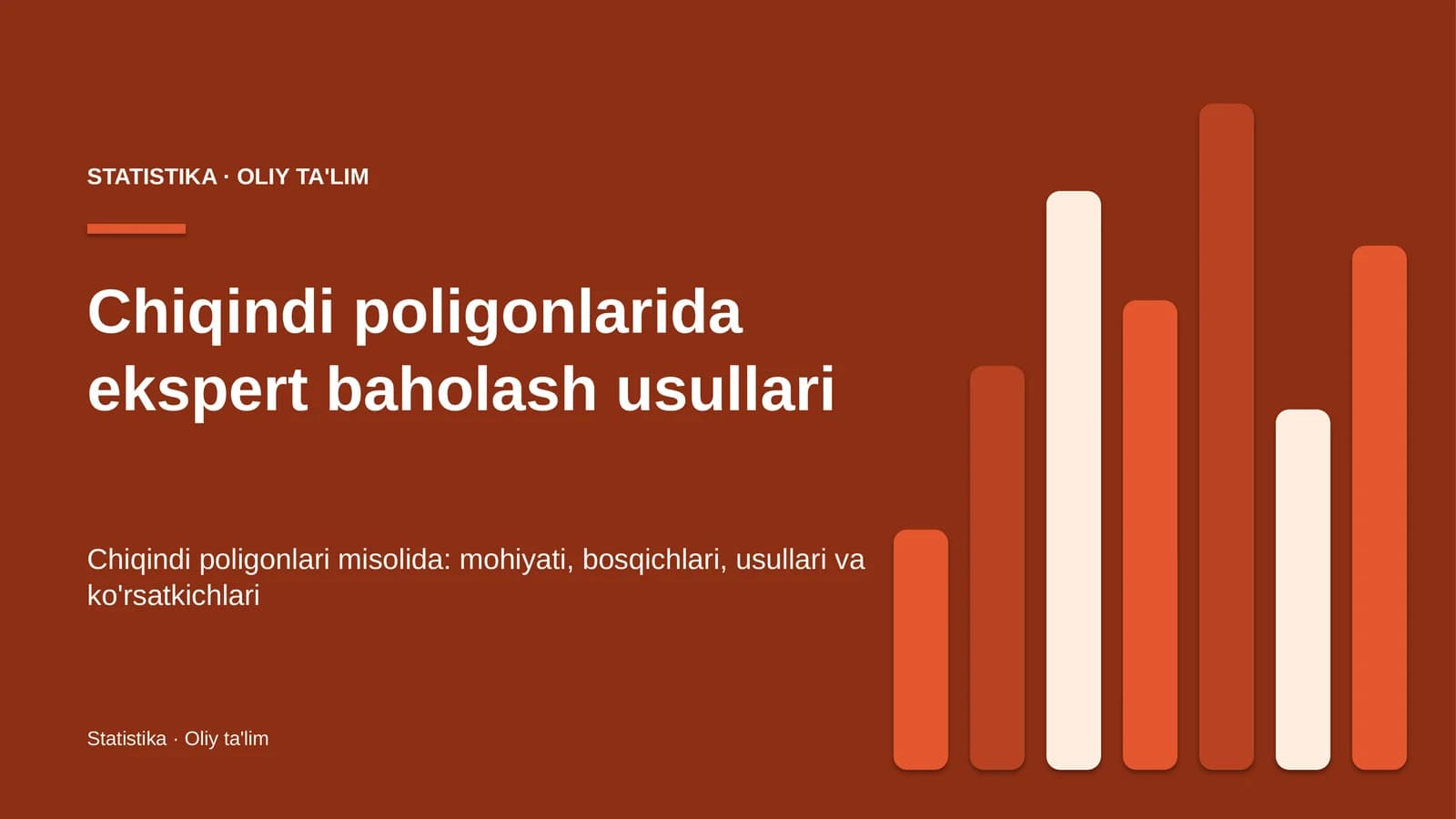 Chiqindi poligonlarida ekspert baholash usullari