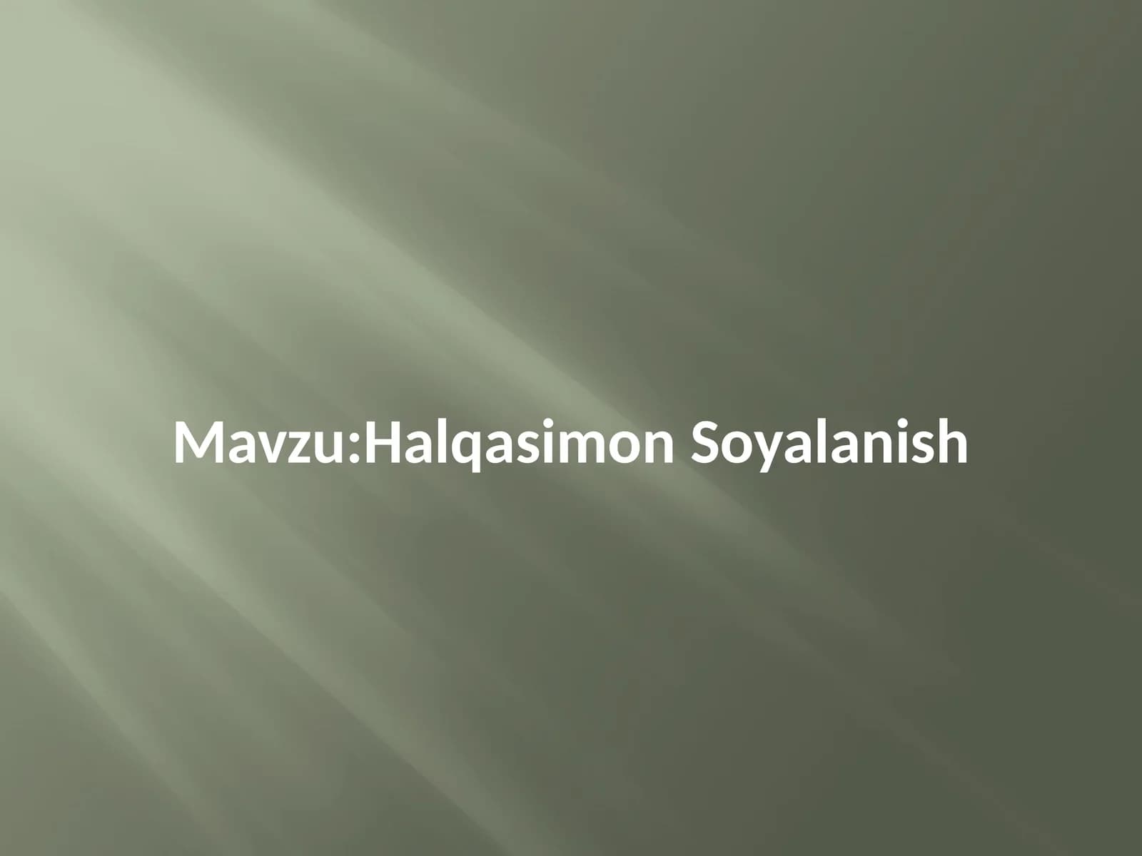 Halqasimon Soyalanish