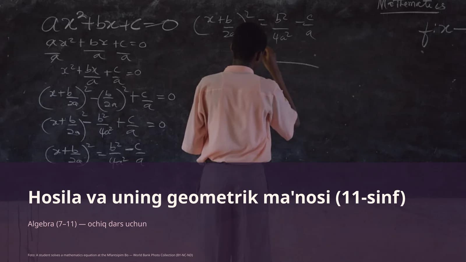 Hosila va uning geometrik ma'nosi (11-sinf)