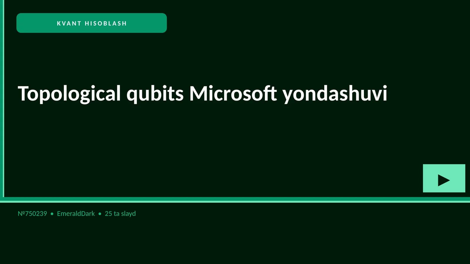 Topological qubits Microsoft yondashuvi