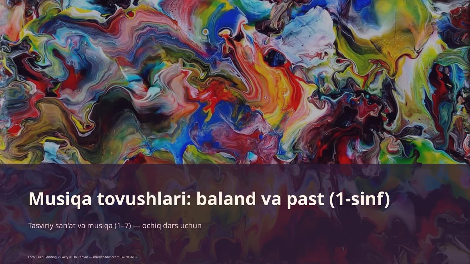 Musiqa tovushlari: baland va past (1-sinf)