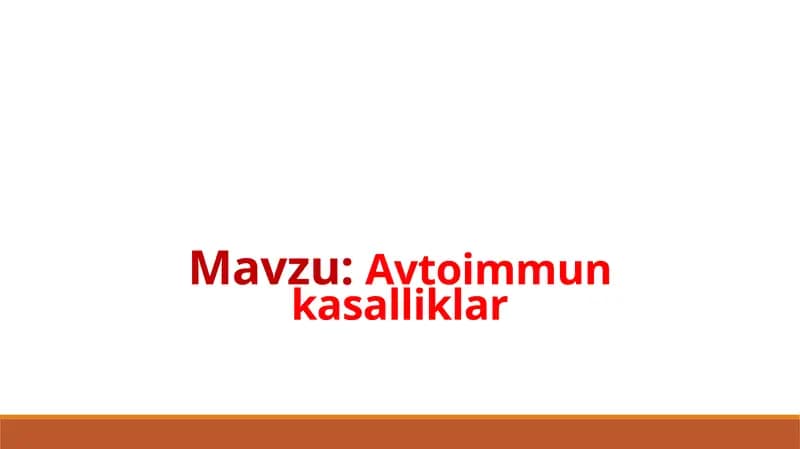 Avtoimmun kasalliklar
