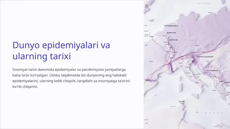 Dunyo epidemiyalari va ularning tarixi