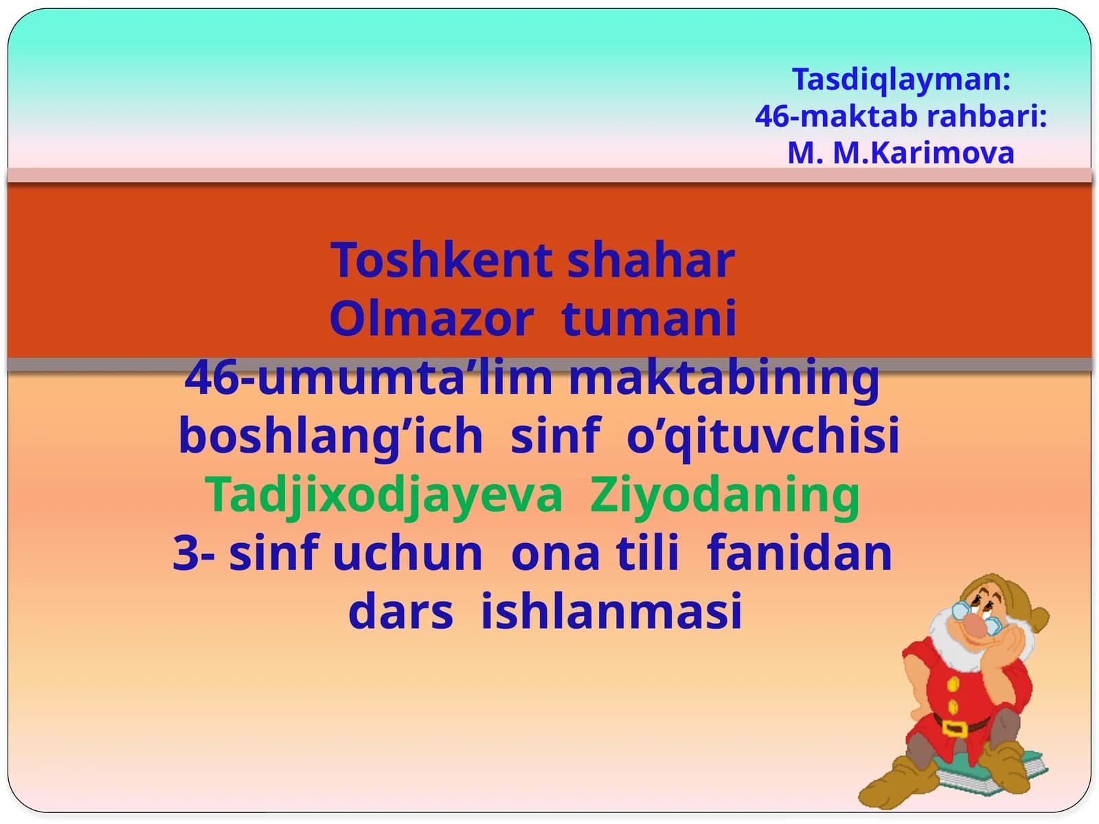 Fe’larni aniqlang