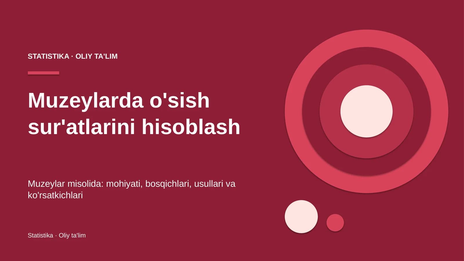 muzeylarda o'sish sur'atlarini hisoblash 3780