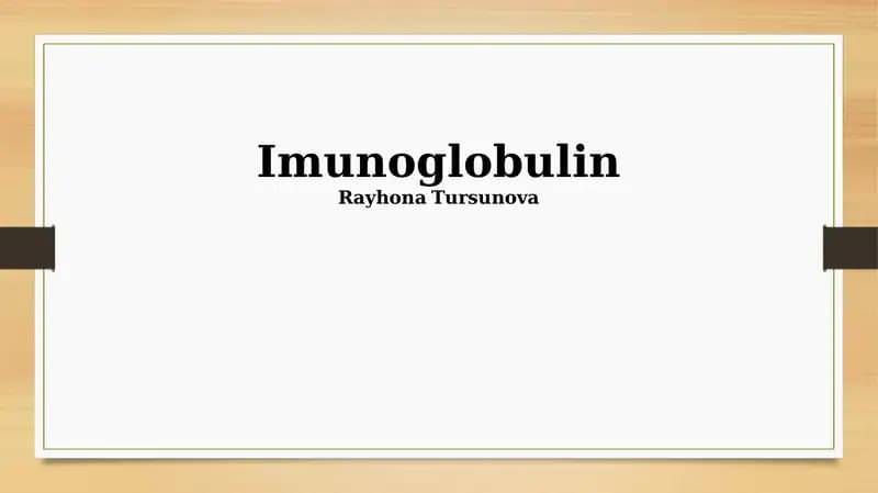 Immunoglobulinlar va kasalliklar