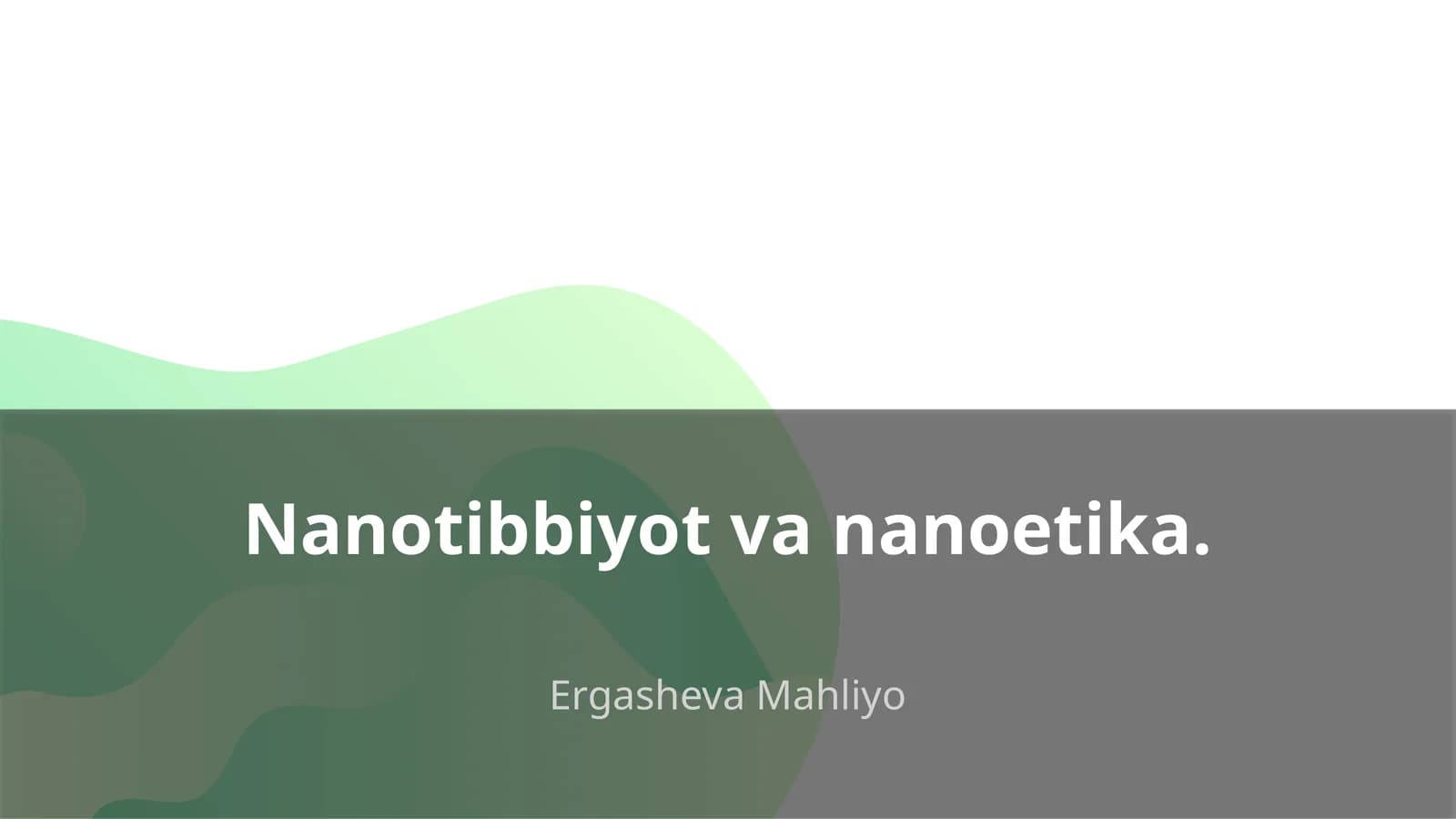 Nanotibbiyot va nanoetika