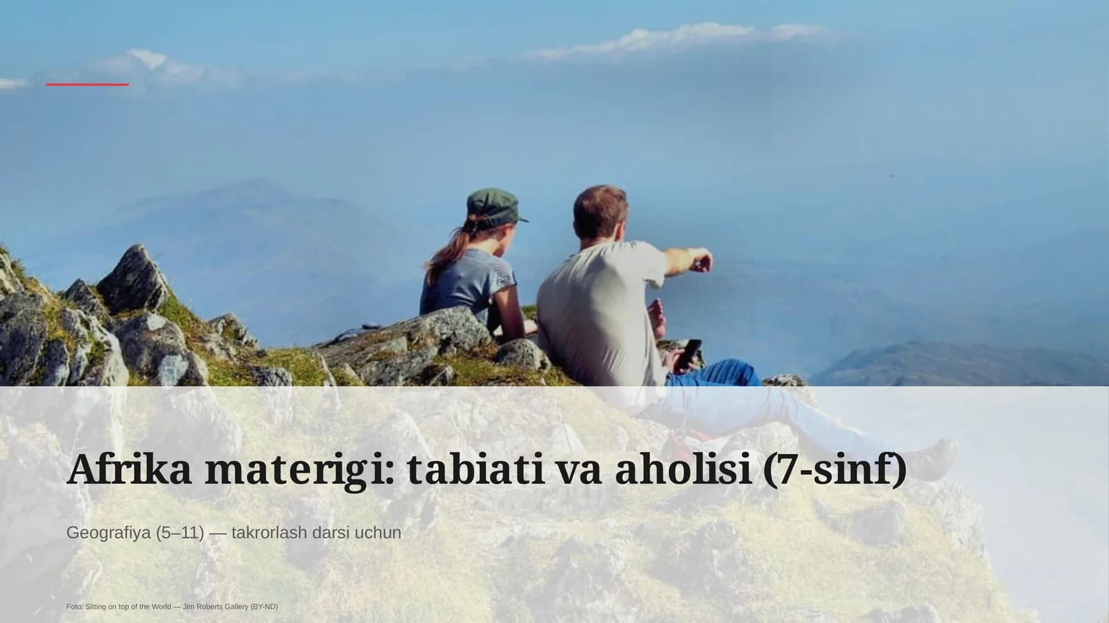 Afrika materigi: tabiati va aholisi (7-sinf)