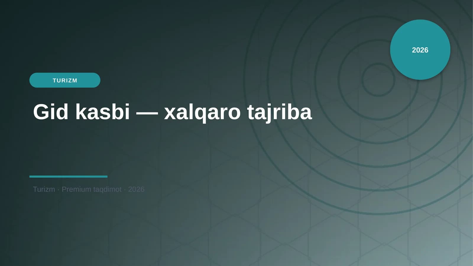 Gid kasbi — xalqaro tajriba