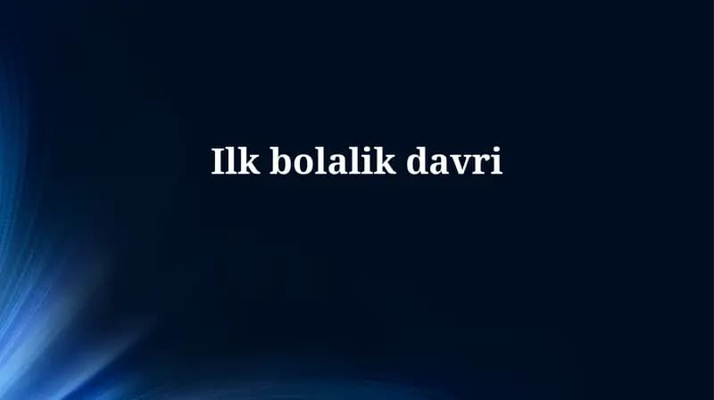 Ilkbolalikdavri