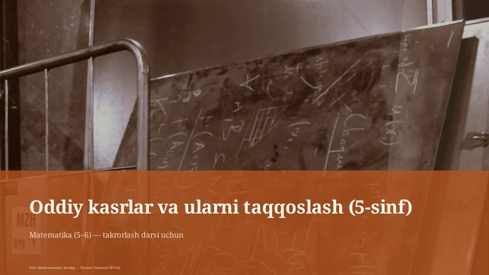 Oddiy kasrlar va ularni taqqoslash (5-sinf)