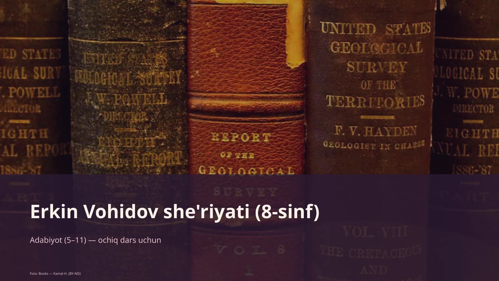 Erkin Vohidov she'riyati (8-sinf)