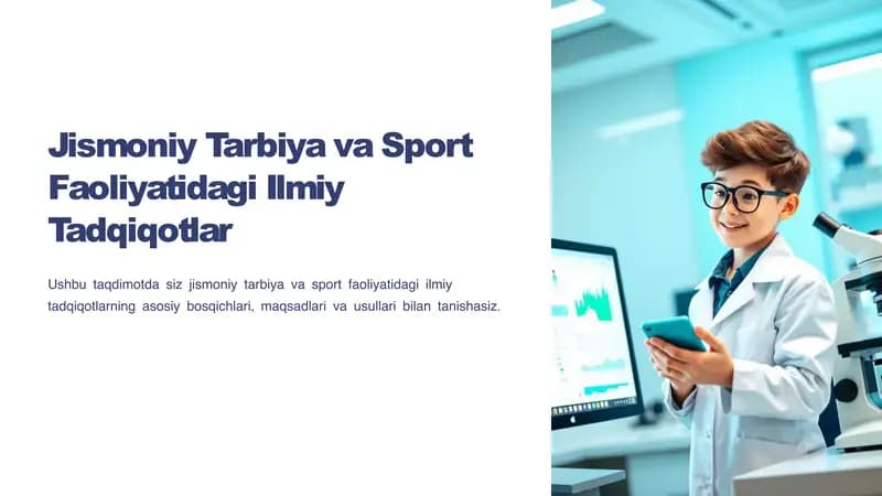 Jismoniy Tarbiya va Sport Faoliyatidagi Ilmiy Tadqiqotlar
