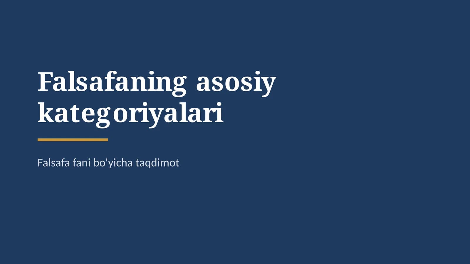 rivojlanish falsafasi