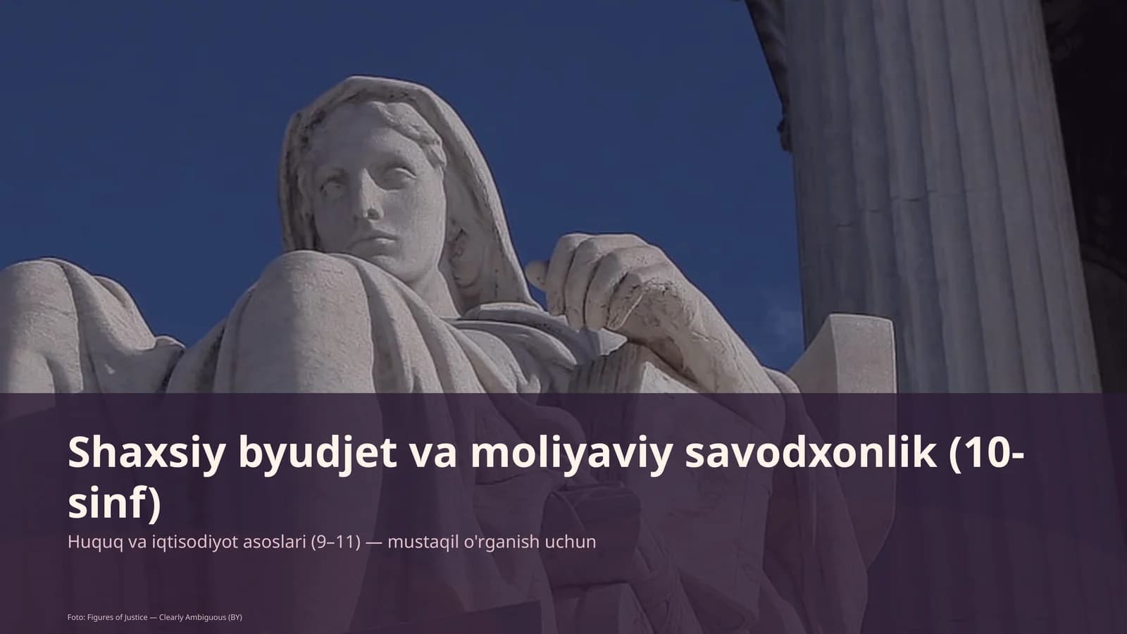 Shaxsiy byudjet va moliyaviy savodxonlik (10-sinf)