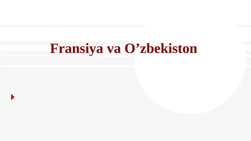 FransiyavaO’zbekiston