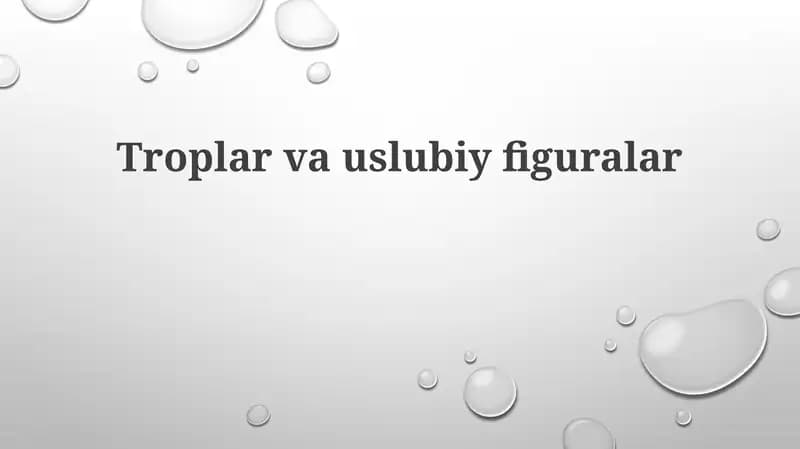 Troplar va uslubiy figuralar