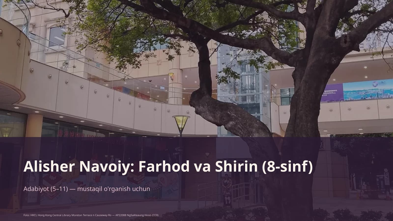 Alisher Navoiy: Farhod va Shirin (8-sinf)