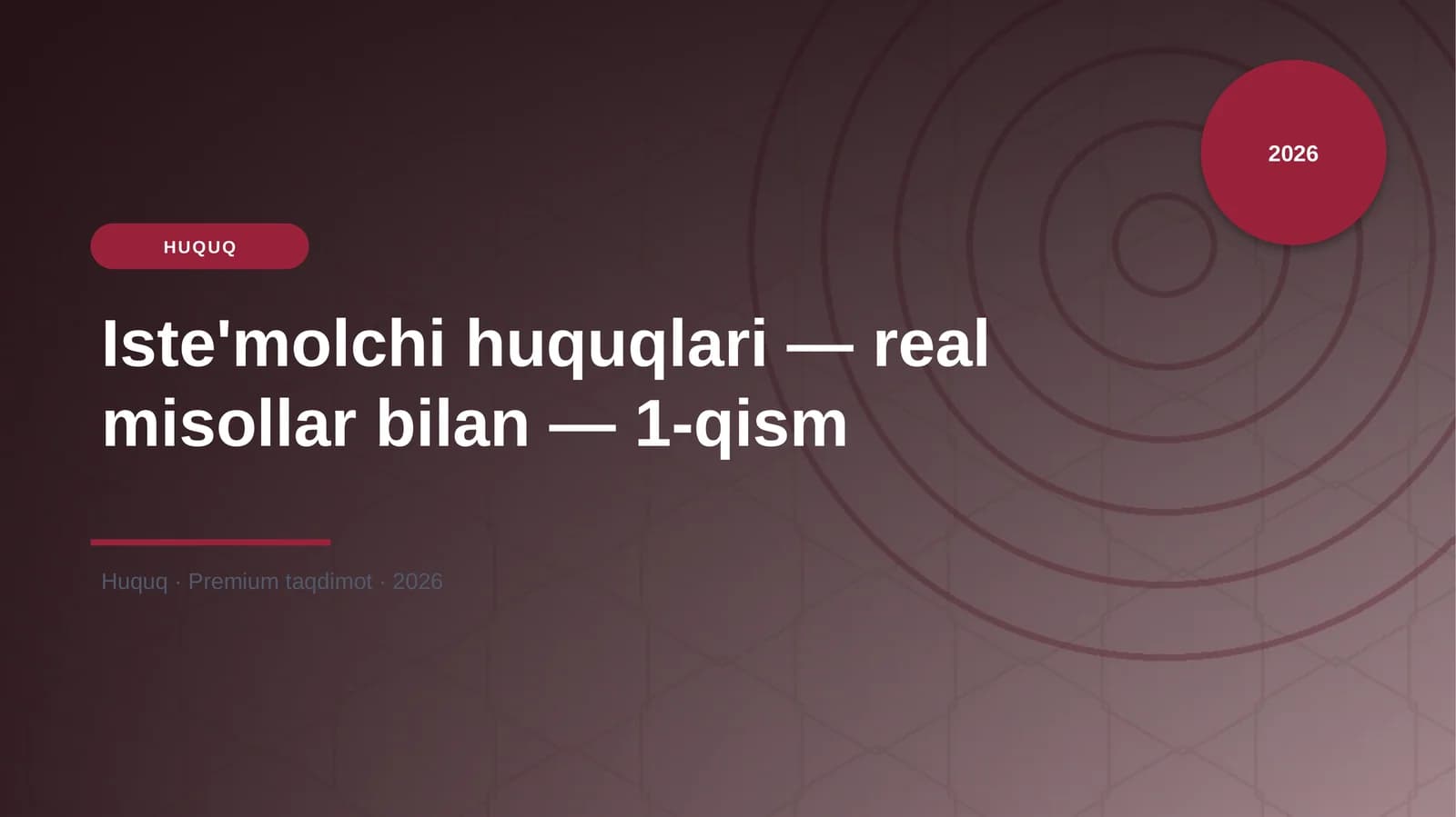 Iste'molchi huquqlari — real misollar bilan — 1-qism