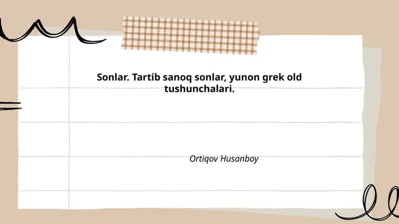 Natural sonlar