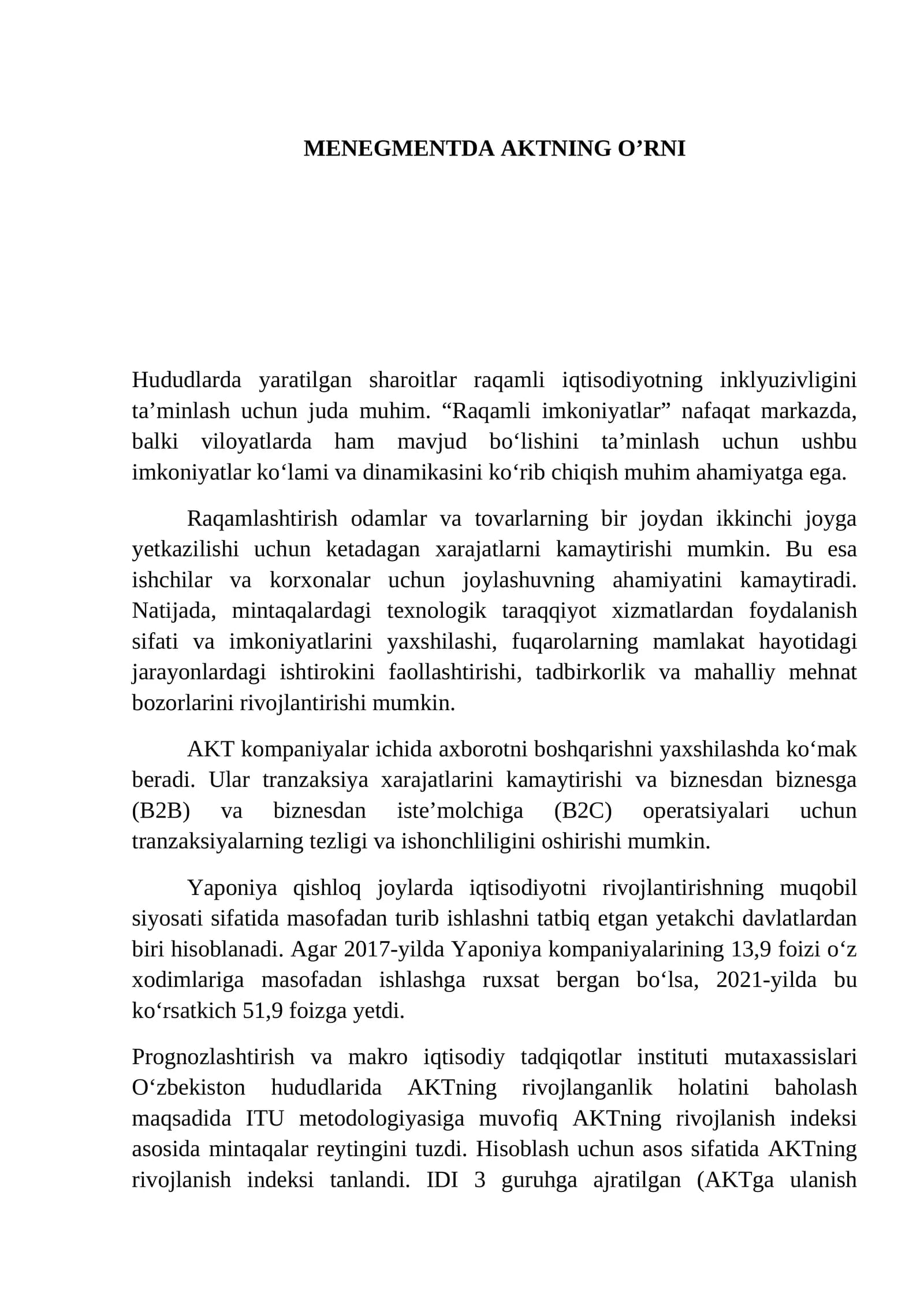 "RAQAMLI IMKONIYATLAR"