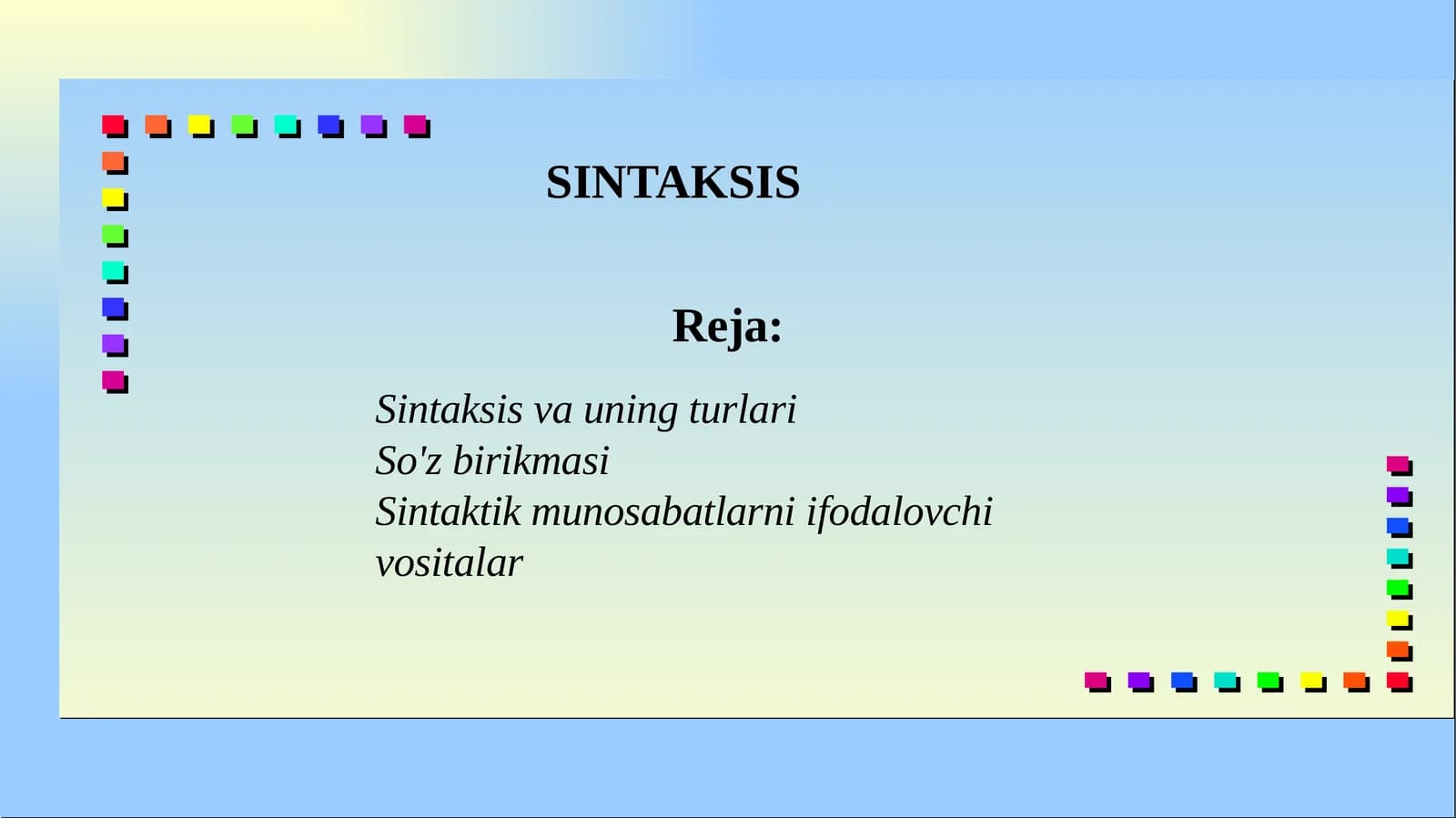 SINTAKSIS