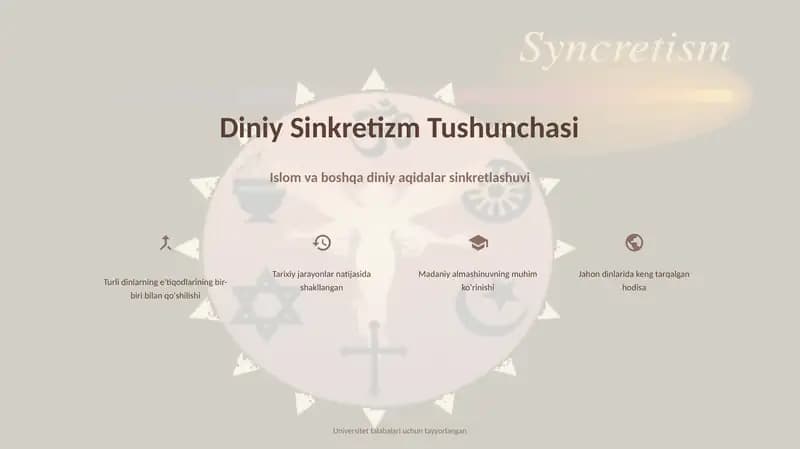 Diniy Sinkretizm Tushunchasi