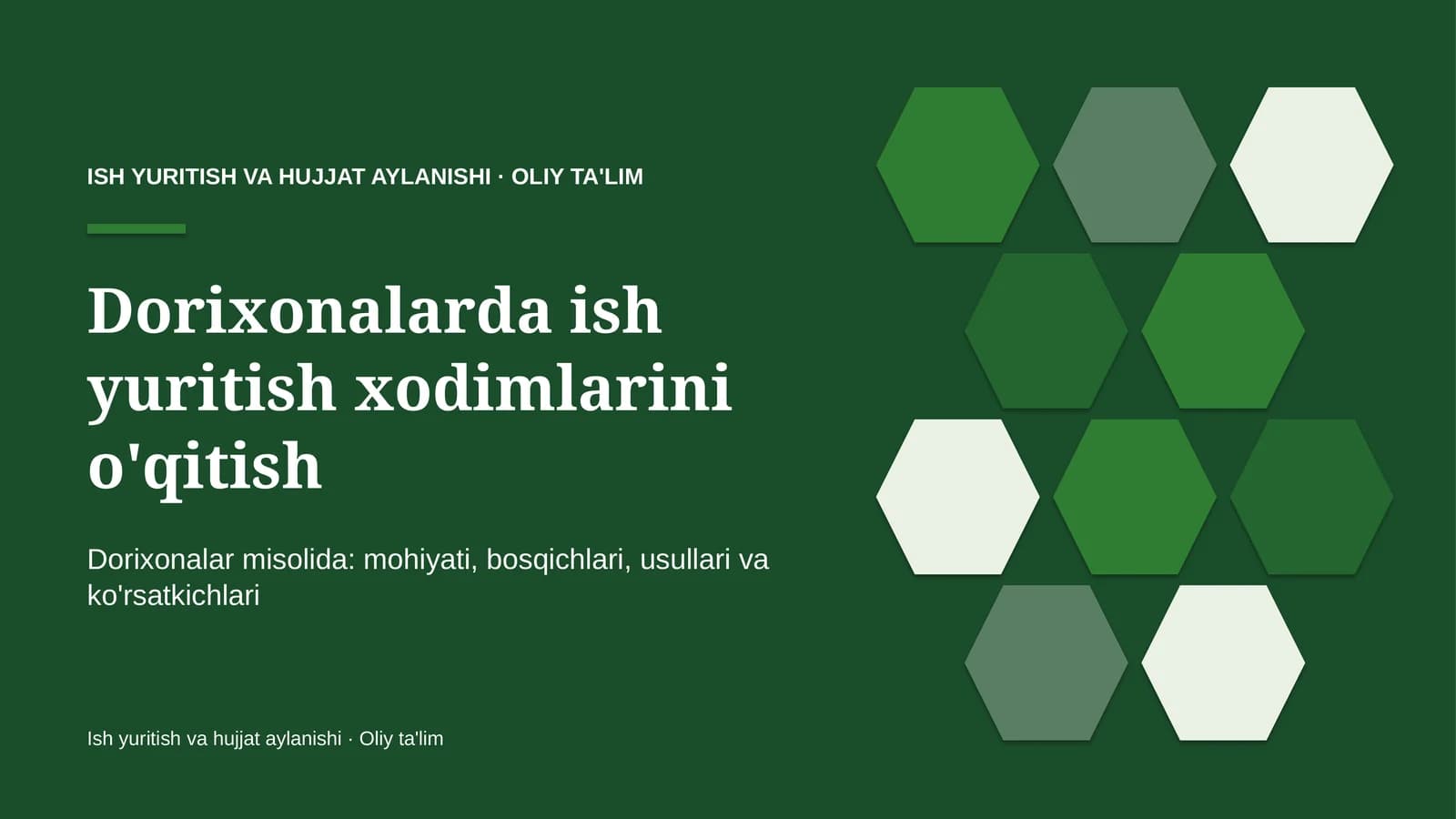 dorixonalarda ish yuritish xodimlarini o'qitish 2839