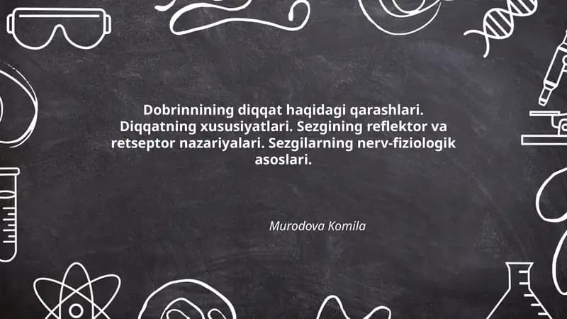 Sezgilarning nerv-fiziologik asoslari