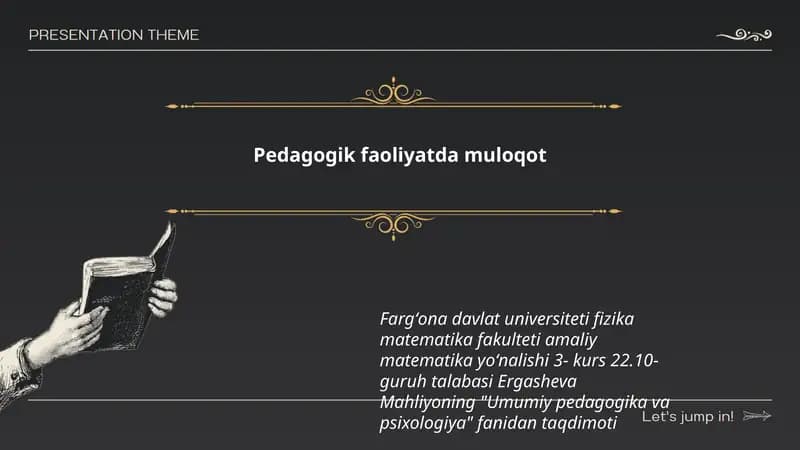 Umumiy pedagogika va psixologiya