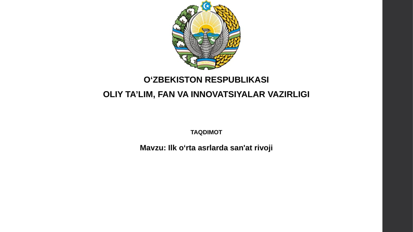Ilko‘rtaasrlardasan'atrivoji