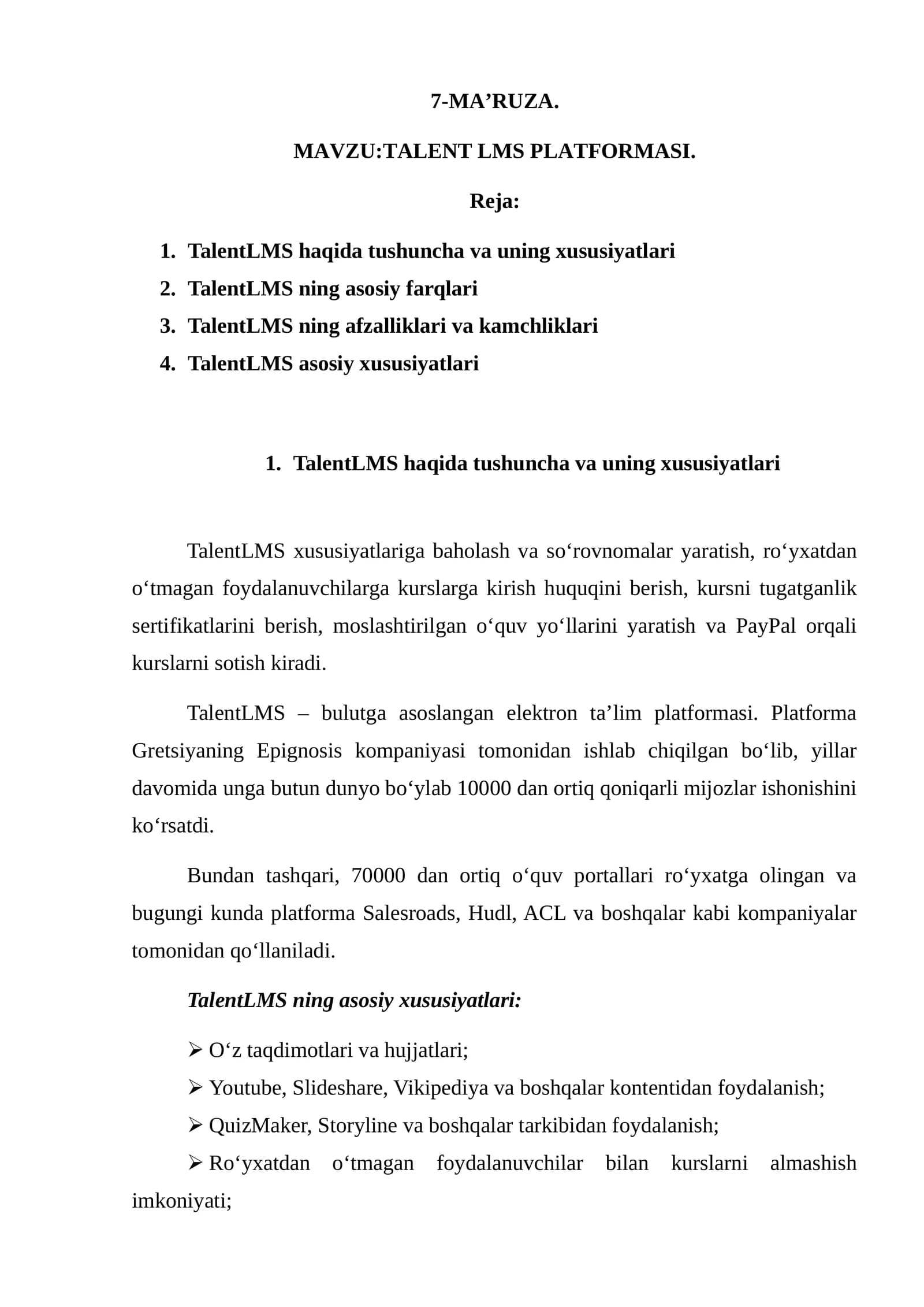 TALENT LMS PLATFORMASI