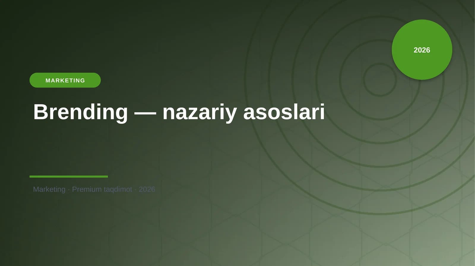 Brending — nazariy asoslari