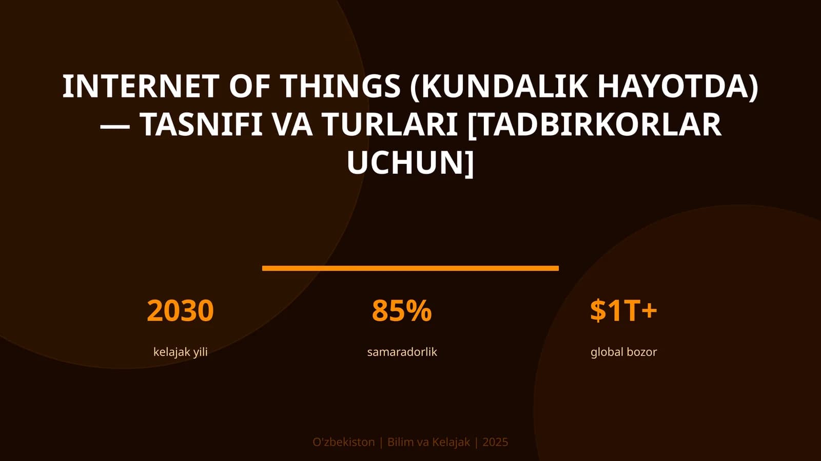 Internet of Things (kundalik hayotda) — tasnifi va turlari [tadbirkorlar uchun]