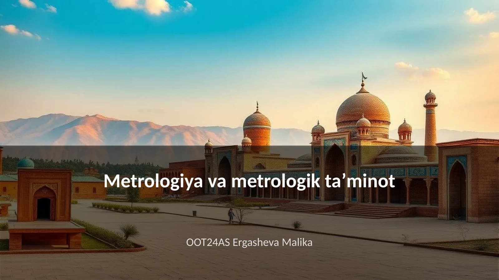Metrologiya va metrologik taʼminot