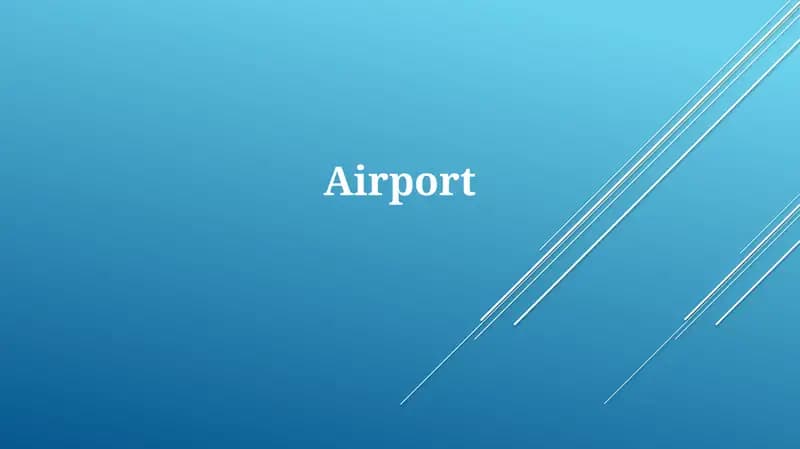 Aeroportlar haqida taqdimot