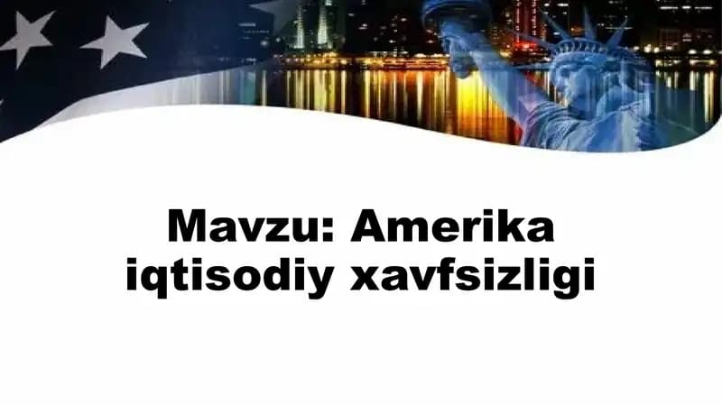 Amerika iqtisodiy xavfsizligi