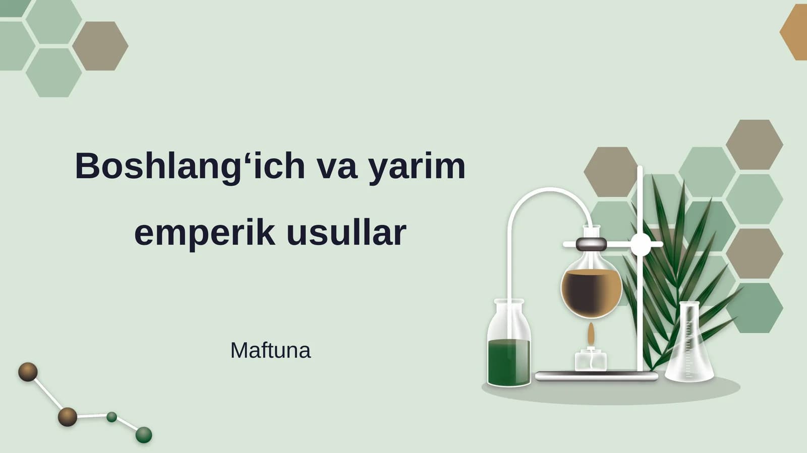 Boshlangʻich va yarim emperik usullar