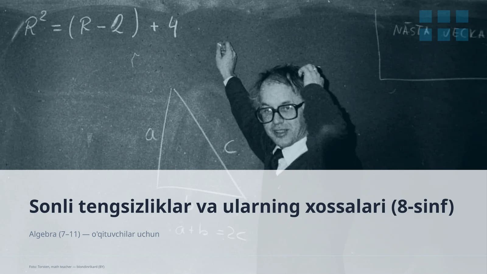 Sonli tengsizliklar va ularning xossalari (8-sinf)