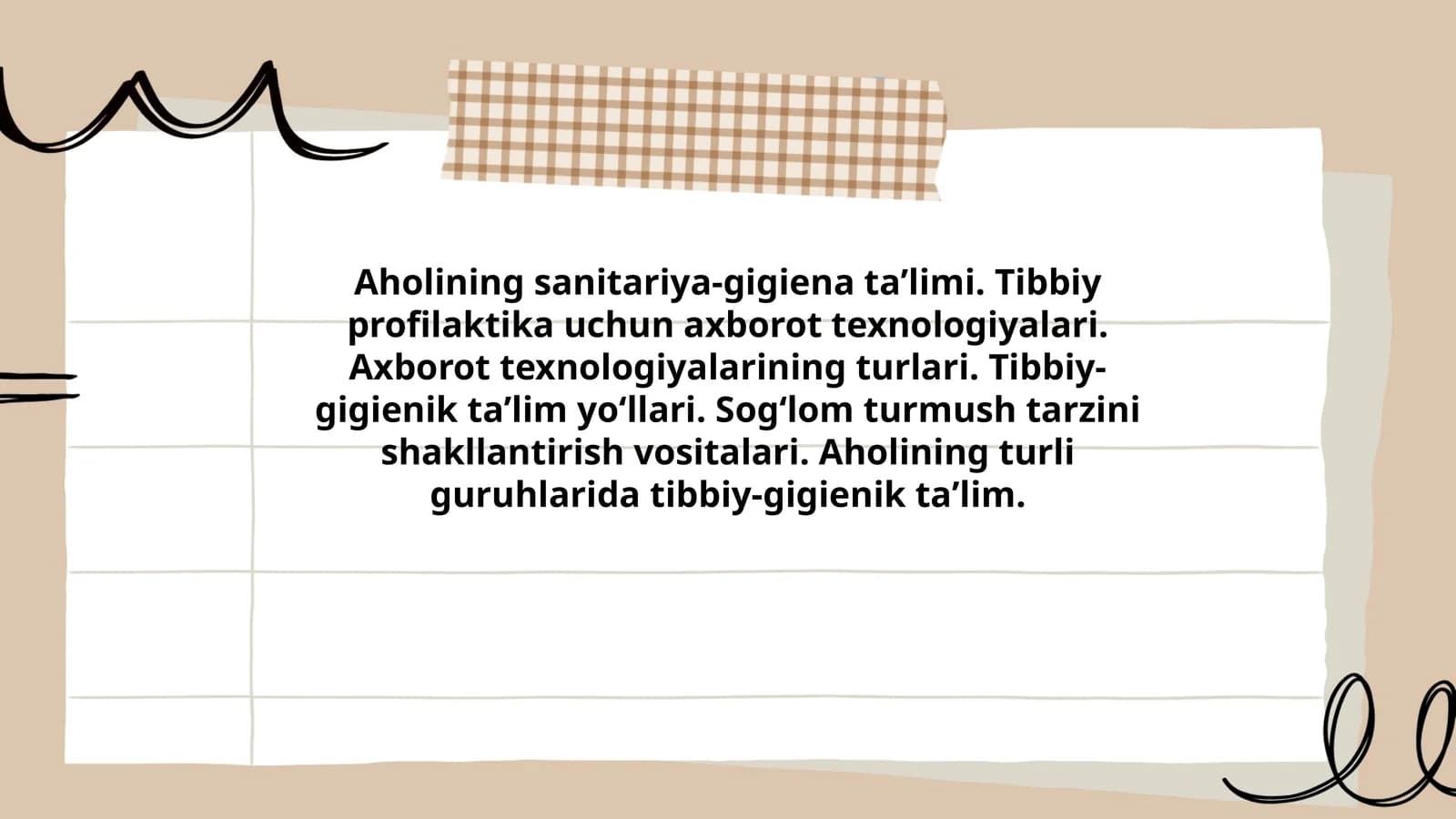 Tibbiy profilaktika uchun axborot texnologiyalari