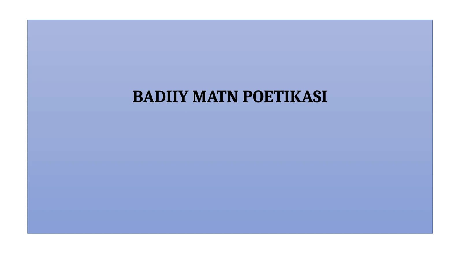 Badiiy matn poetikasi (1-variant)