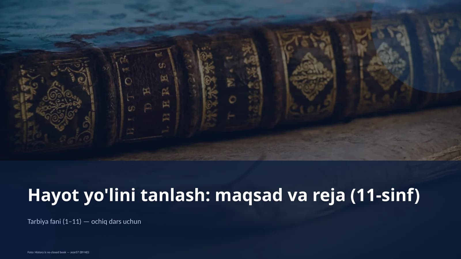 Hayot yo'lini tanlash: maqsad va reja (11-sinf)