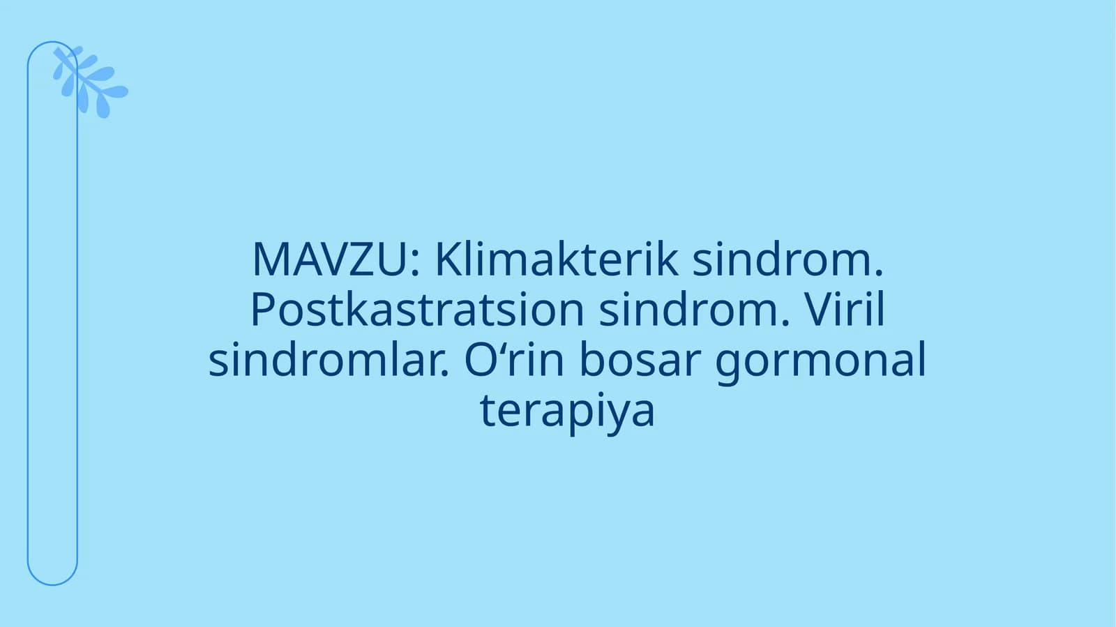 Klimakterik sindrom