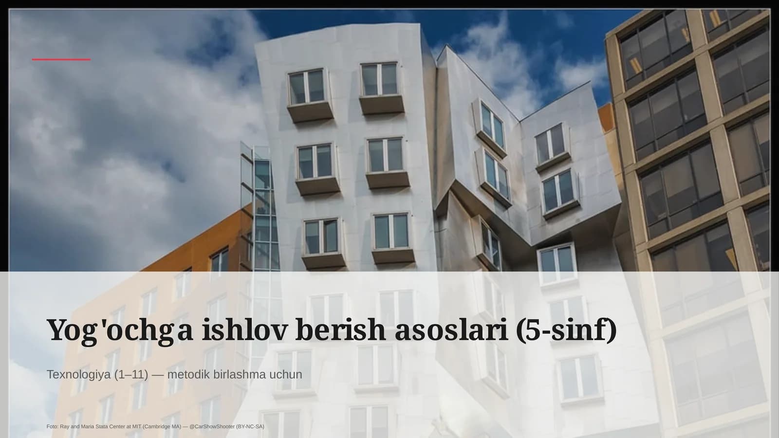 Yog'ochga ishlov berish asoslari (5-sinf)