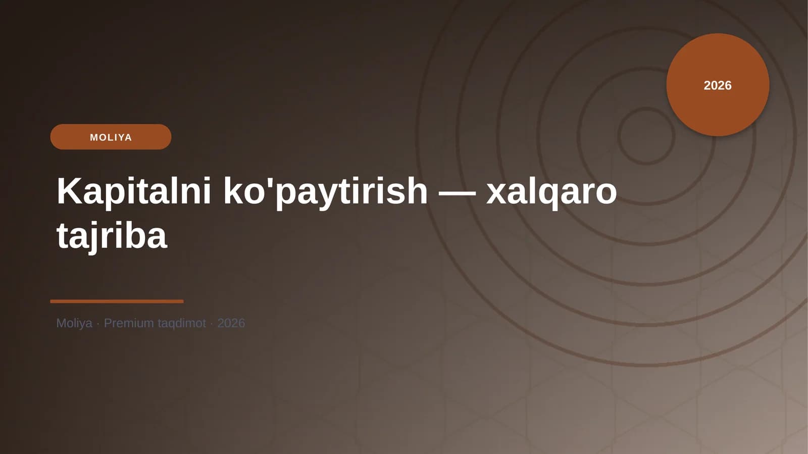 Kapitalni ko'paytirish — xalqaro tajriba