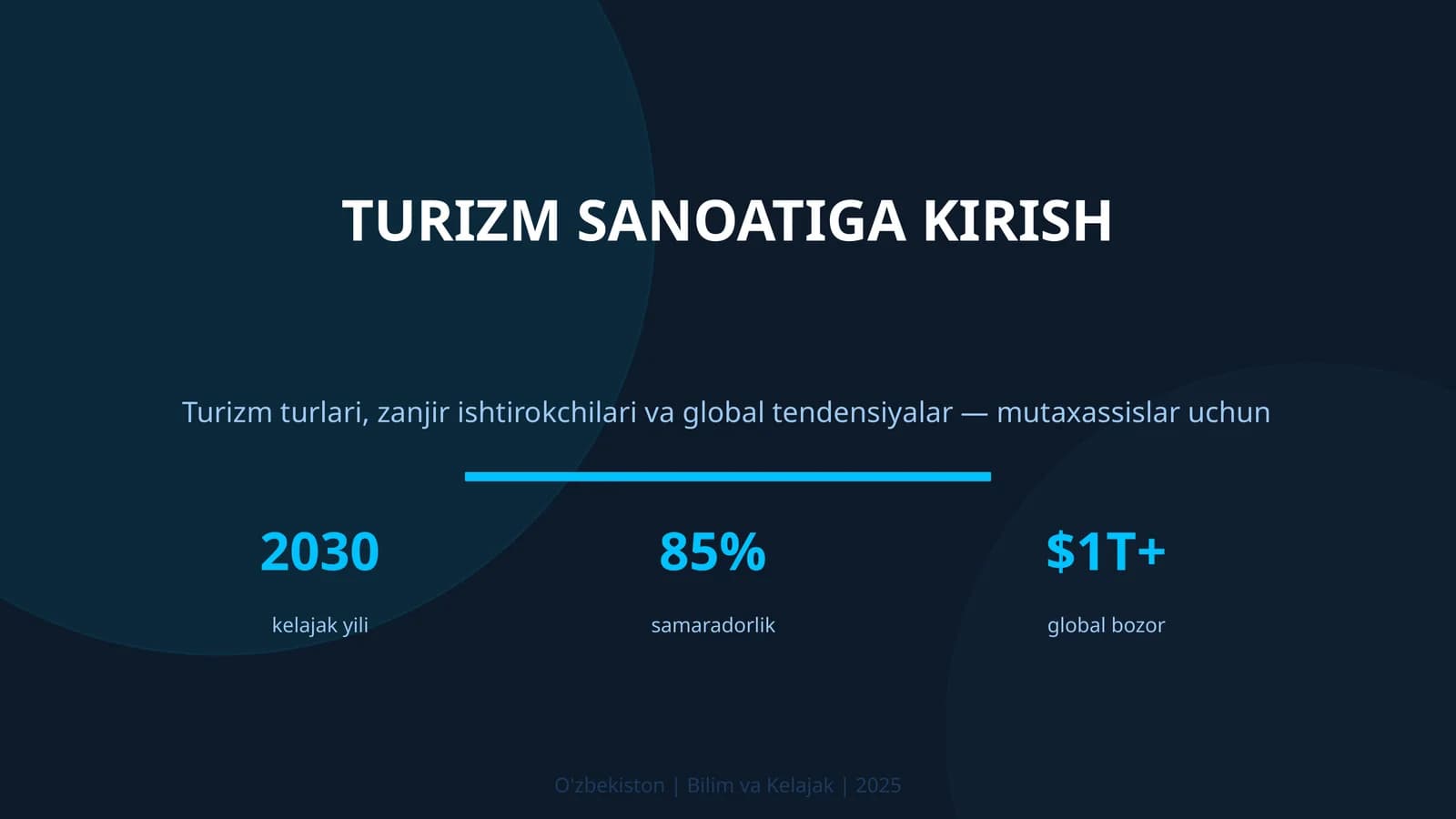 Turizm sanoatiga kirish